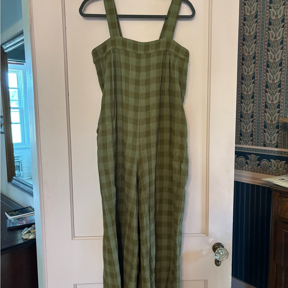 Green Plaid Jumpsuit
